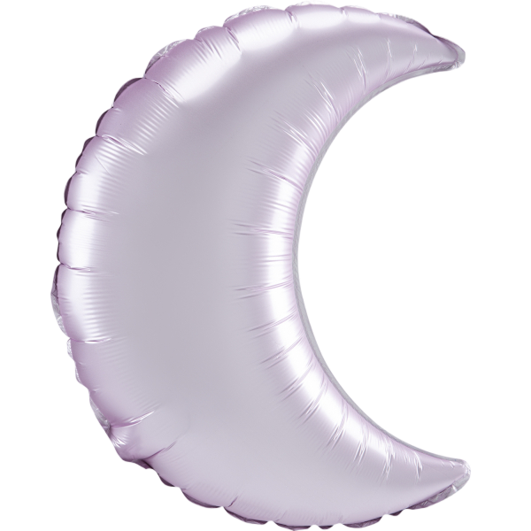 Large Crescent Pastel Pink Sateen
